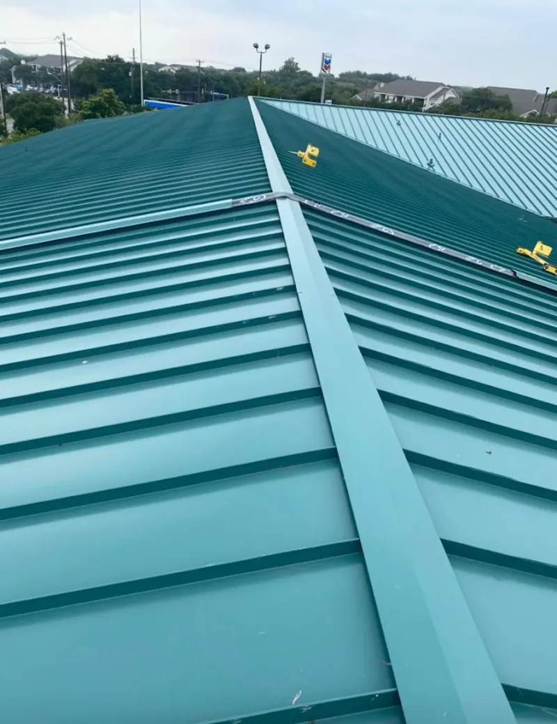 Green commercial metal roof ridge and valley for Metal Roof Repair in Gardiner